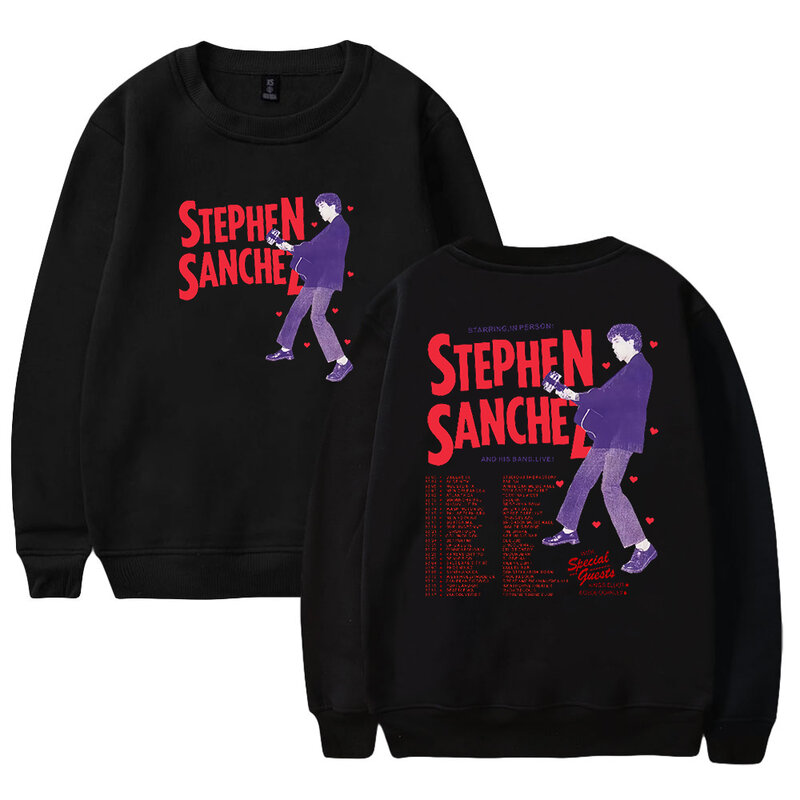 Bluza Stephen Sanchez Merch 2024 Tour bluza z dekoltem typu Streetwear z długim rękawem kobiet mężczyzn modne ciuchy