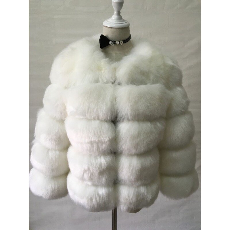 Casaco feminino de pele de raposa falsa, casaco espesso quente, jaqueta de neve à prova de vento, casacos plus size, outono, inverno, chique, 2023