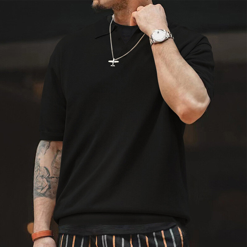 Мужская облегающая футболка с коротким рукавом, размеры L ~ 3XL