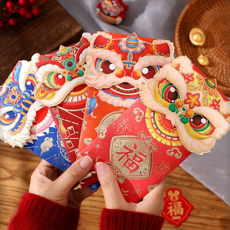 2024 Neujahrs paket roter Umschlag Glück Geld Tasche Drachen muster Geld Taschen viel Glück beste Wünsche Hongbao Hochzeit Geburtstag