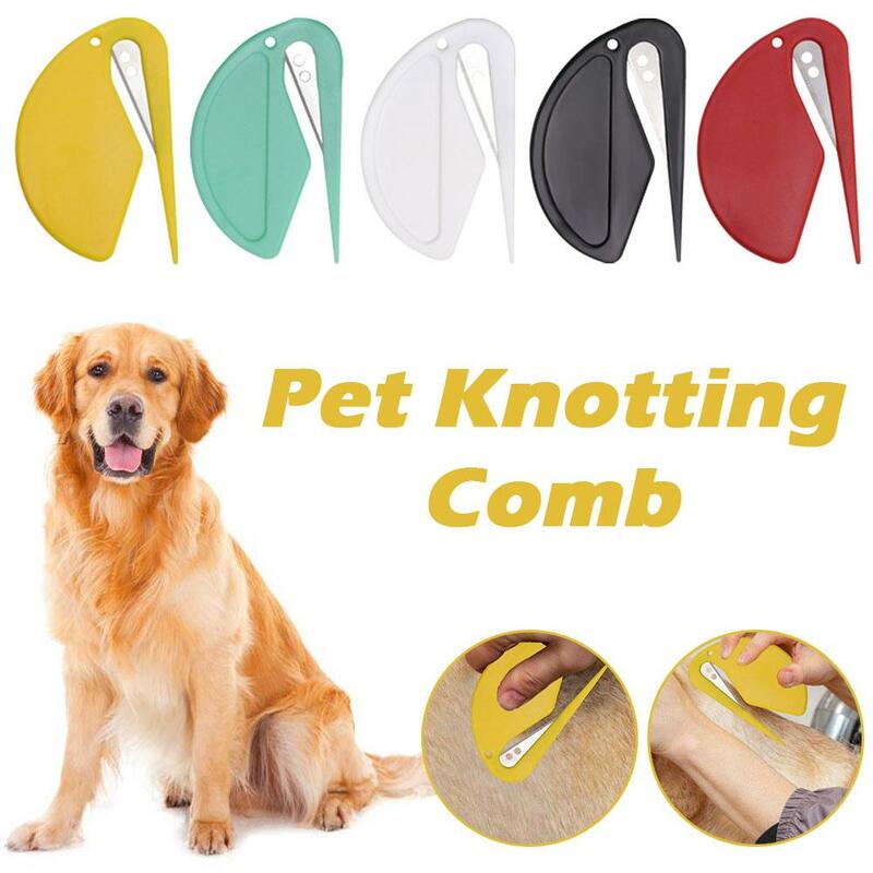 New Pet Knot Open Comb Cat Puppy Hair Shedding Carding Trimmer Comb Stainless Steel Dog Grooming Scissors Dog Accessory