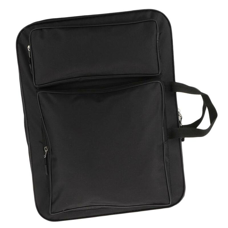Water Resistant Canvas Art Portfolio Carry Case Bag Backpack with Pockets