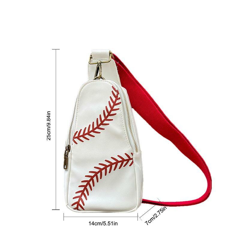 Torba Crossbody torba ze sznurkiem Baseball Vintage sportowa plecak turystyczny łatwa do przenoszenia regulowana torba kurierska dla mężczyzn kobiet dzieci