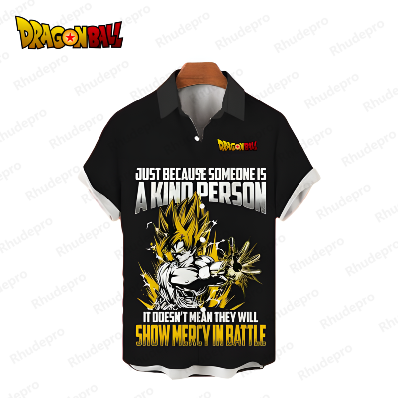 Vegeta-camisas de Dragon Ball Z para hombre, camisa hawaiana de Goku, estilo playero, Harajuku, Blusa de manga corta, Y2k