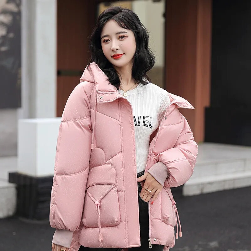 2023 neue Winter Damen bekleidung Mantel warme Kapuze Parkas Baumwolle gepolsterte Winter Puffer Jacke Oberbekleidung für Frauen