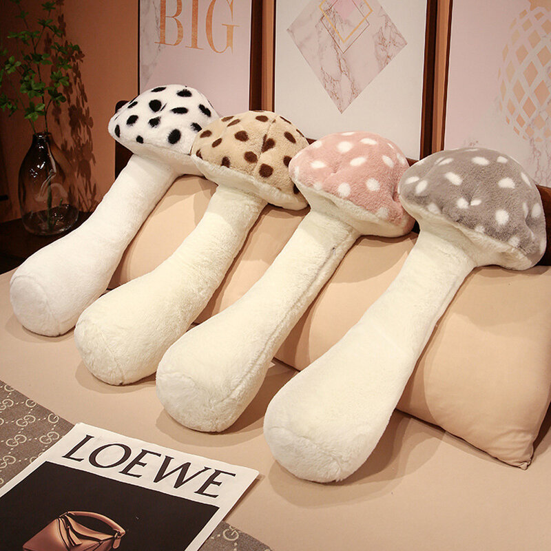 Cuddly Mushroom Plush Toys Big Size Huggable Pillow Stuffed Soft Plant Mushroom Style Sleep Throw Dolls Back Cushion Home Decor