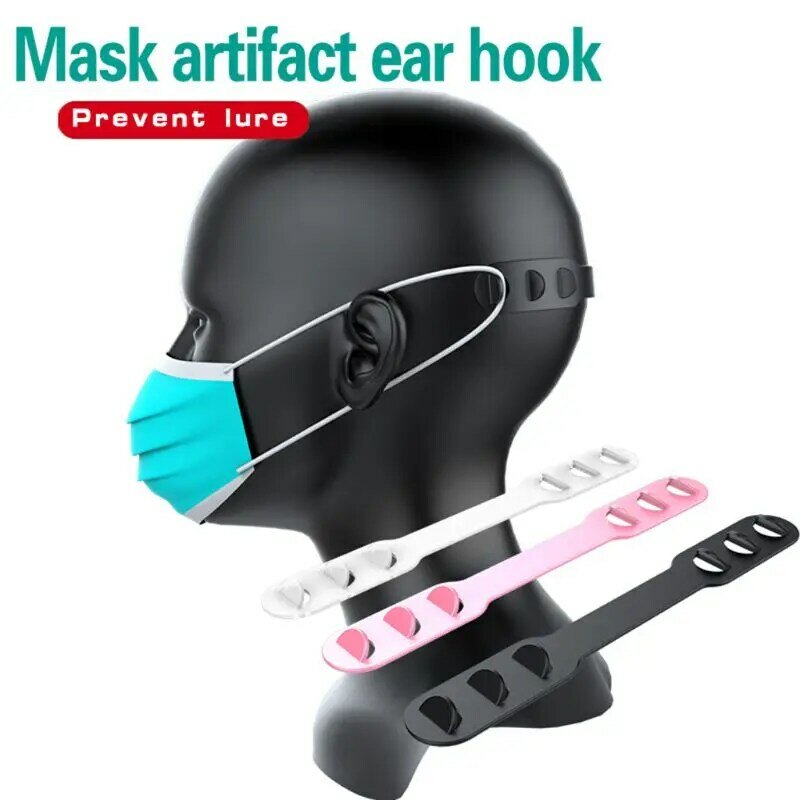 Extension masque en Silicone, sangle d'extension souple, support boucle d'oreille, masque à boucle