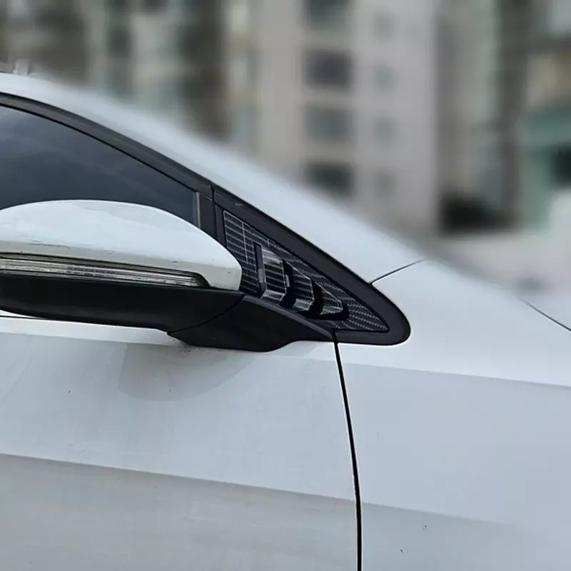 แผ่นบานเกล็ดหน้าต่างด้านข้างรถยนต์สำหรับ VW Golf 7 MK7 MK7.5 2013 ~ 2019แผ่นบานเกล็ดด้านข้างม่านบังตาที่ตัดสติกเกอร์ช่องระบายอากาศคาร์บอนอัตโนมัติ