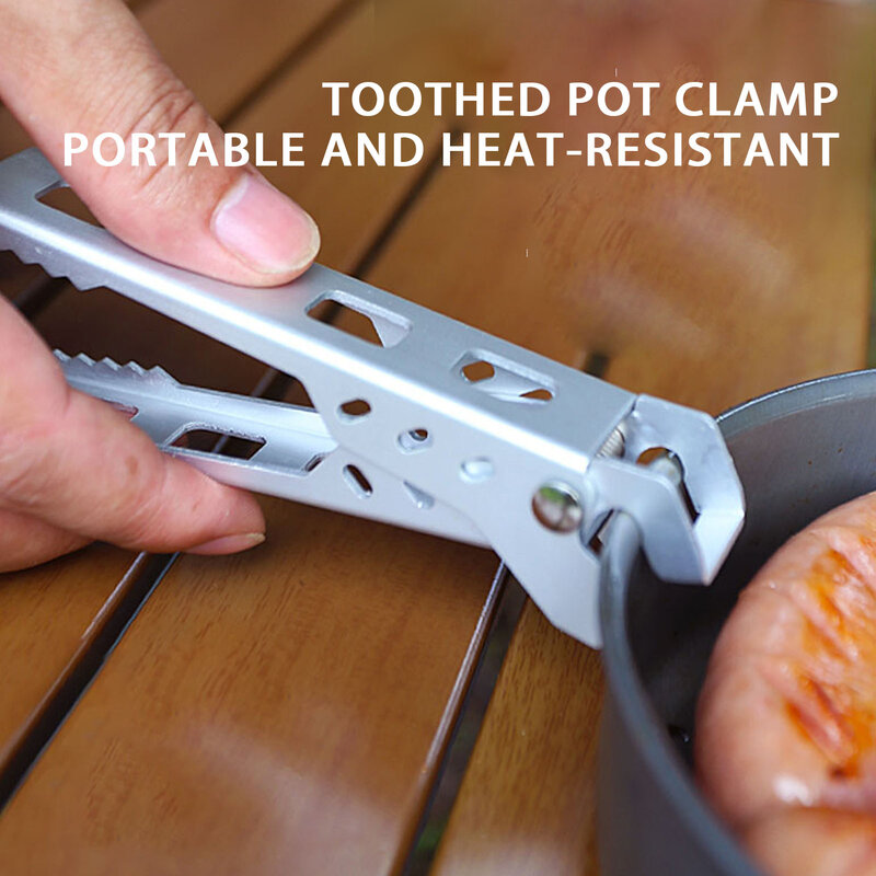 Outdoor Anti-Hot Bowl Clip Gripper Aluminum Alloy Anti Scalding Outdoor Food Clip for Air Fryer Thongs Kitchen