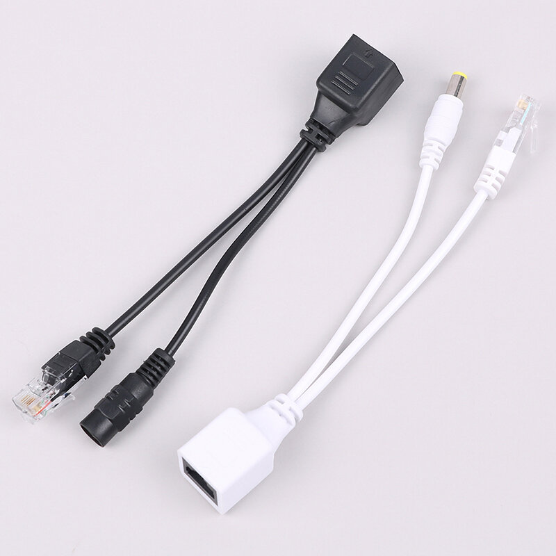 1 par de cables POE de alimentación pasiva sobre Cable adaptador Ethernet, módulo de fuente de alimentación del inyector divisor POE para cámara IP