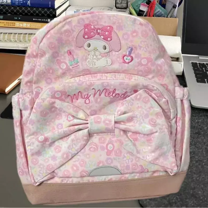 Sanrio nowy Hello Kitty uczniowski tornister uroczy kreskówkowy plecak melodyczny o dużej pojemności