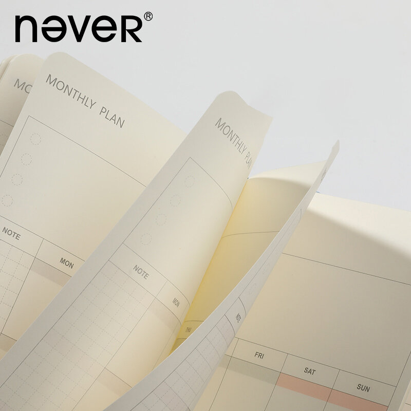 Nunca Handbook Notepad Planejador Semanal Terno Semanas Anual Completo Simples Portátil Notebook Engrossado блокнот cuadernos Secretaria Da Escola