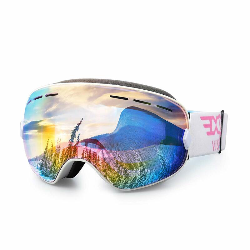 Occhiali da sci per uomo e donna, lenti a doppio strato, OTG antiappannamento, occhiali da neve per sport invernali per lo sci e lo snowboard