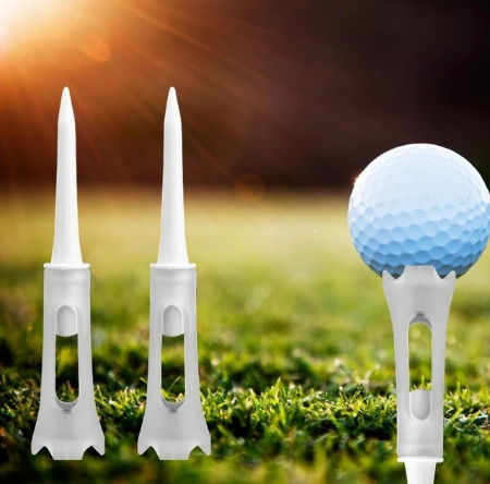 Camisetas de Golf de plástico con cabeza de goma, rayas Multicolor personalizables, baja resistencia, reduce la fricción y Sidespin, 83mm, 50 unidades