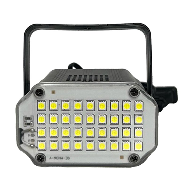 Lumière stroboscopique avec activation sonore et vitesse réglable, 36 LED blanches super lumineuses, durables et faciles à installer