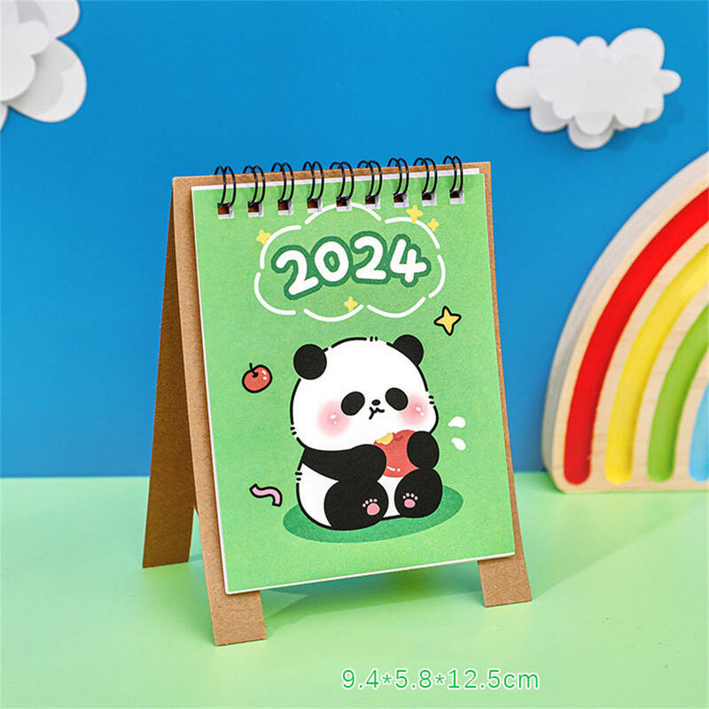 New Cute Cartoon 2023.8~2024.12 Mini Desk Calendar Office School Supplies Small Desktop Calendar Monthly Planner Desk Calendar