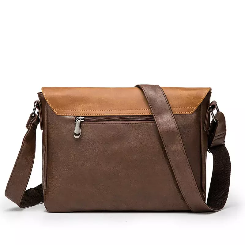 Męskie torby na ramię PU skórzane wysokiej klasy tornister w stylu Vintage męskie torby typu Crossbody moda Retro torby męskie 2021