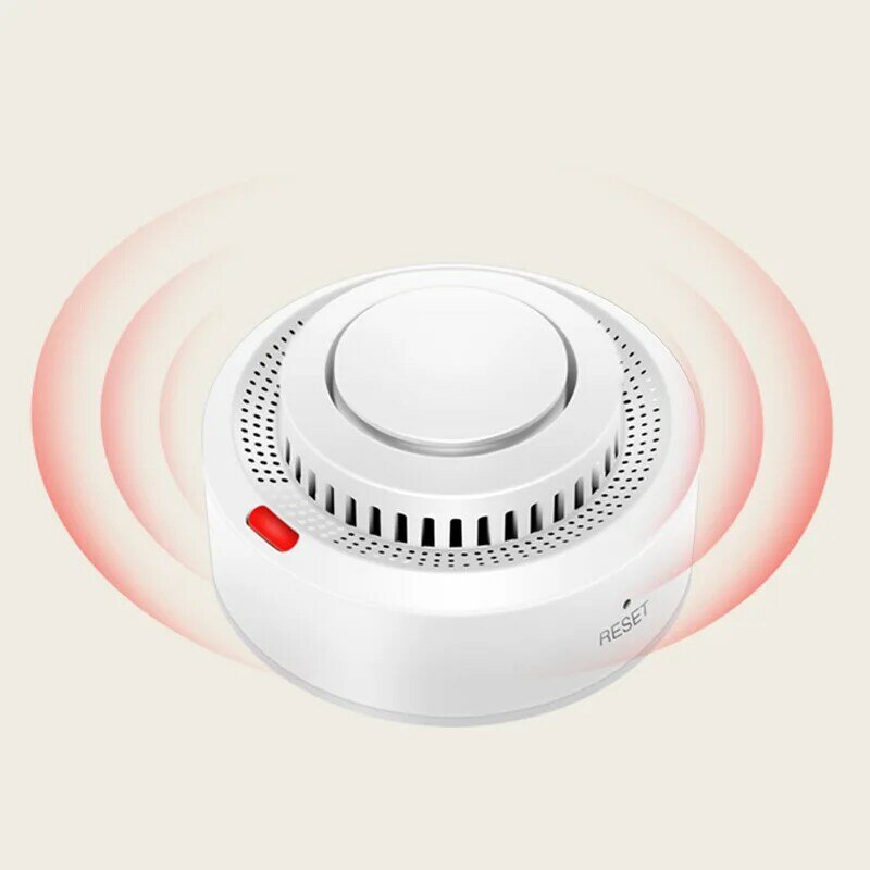 Беспроводной датчик дыма Tuya Zigbee, безопасное предупреждение дыма, умное приложение, Push-уведомления и управление фотоэлементами