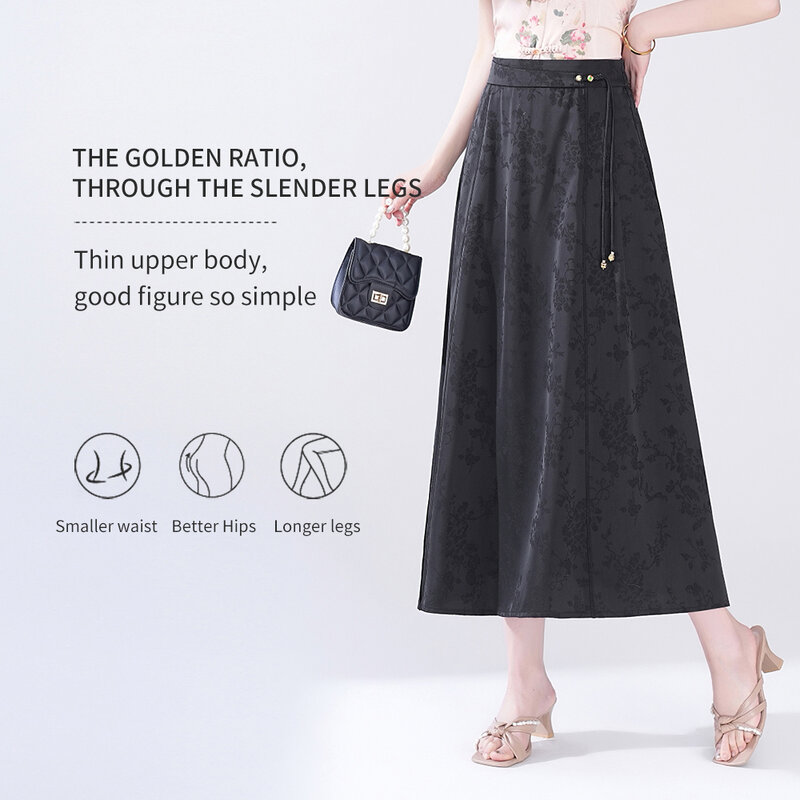 Falda larga de hada para mujer, vestido elegante de estilo coreano, novedad de 2024, envío gratis