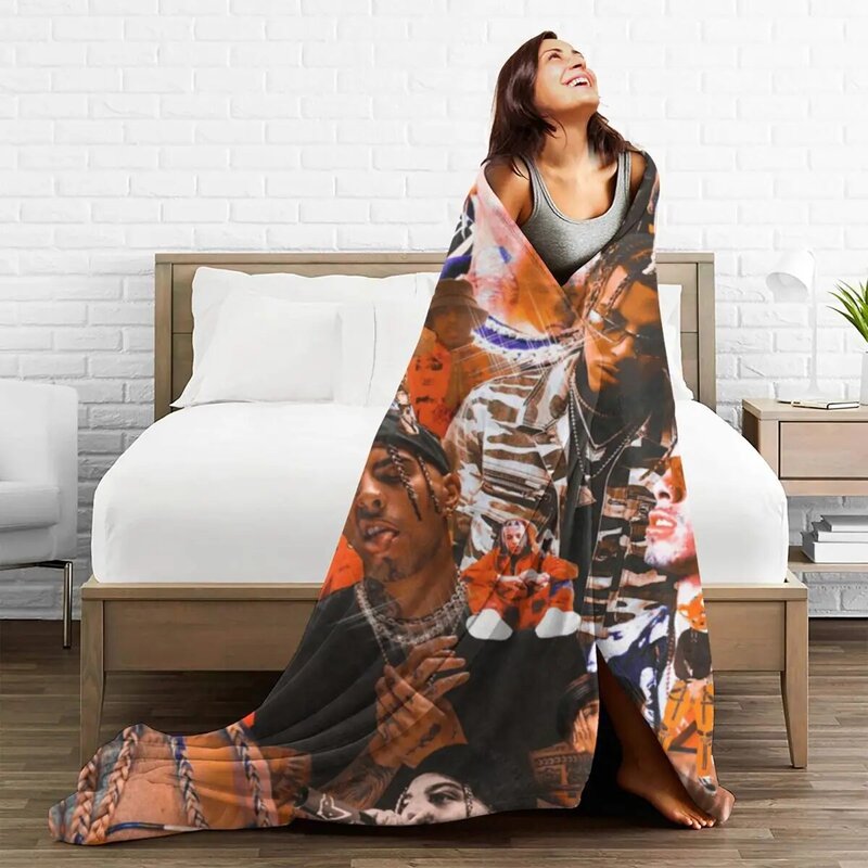 Супер мягкое одеяло Rauw Alejandro, пуэрториканский певец, покрывало для кемпинга, зимнее Фланелевое покрывало для кровати