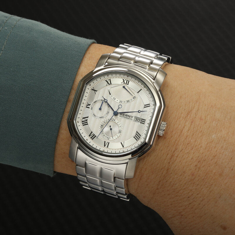 Men Mechanical Watch Miyota 9110 Movt Automatic Wristwatch Luxury Brand Male Clock Sapphire Self Winding Mens Watch Waterproof