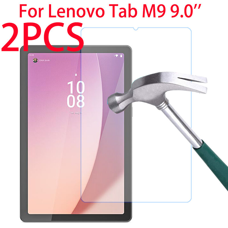 Filme de vidro temperado para tablet Lenovo, protetor de tela, guia m9, TB-310FU, TB-310XU, 9,0 polegadas, 2PCs