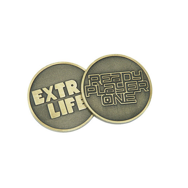 Ready Player One Extra Life Coin Cosplay Moive Prop Commenorative Coin