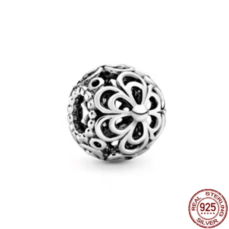 Authentic 925 Sterling Silver Openwork Woven Infinity & Hearts All Over Charm Beads Fit Original Pandora Bracelet DIY Jewelry