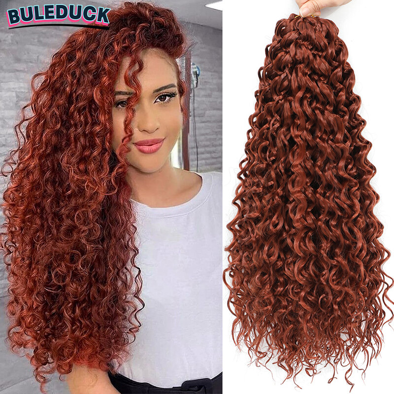 18 Inches  Gogo Curl Curly Hair 1-8 Packs Crochet Braids Extensions Ocean Wave Water Wave Curly Crochet Hair Beach Curl Hair