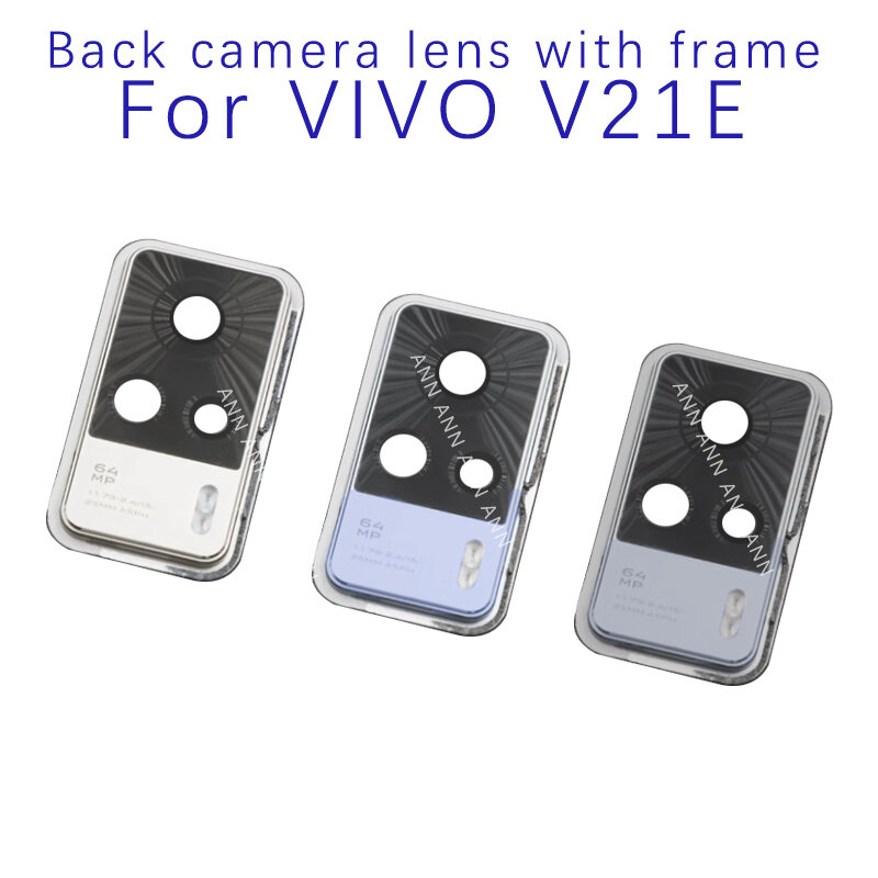 Lente de cámara trasera con cubierta de repuesto, cristal Original para Vivo V21E V21E 5G