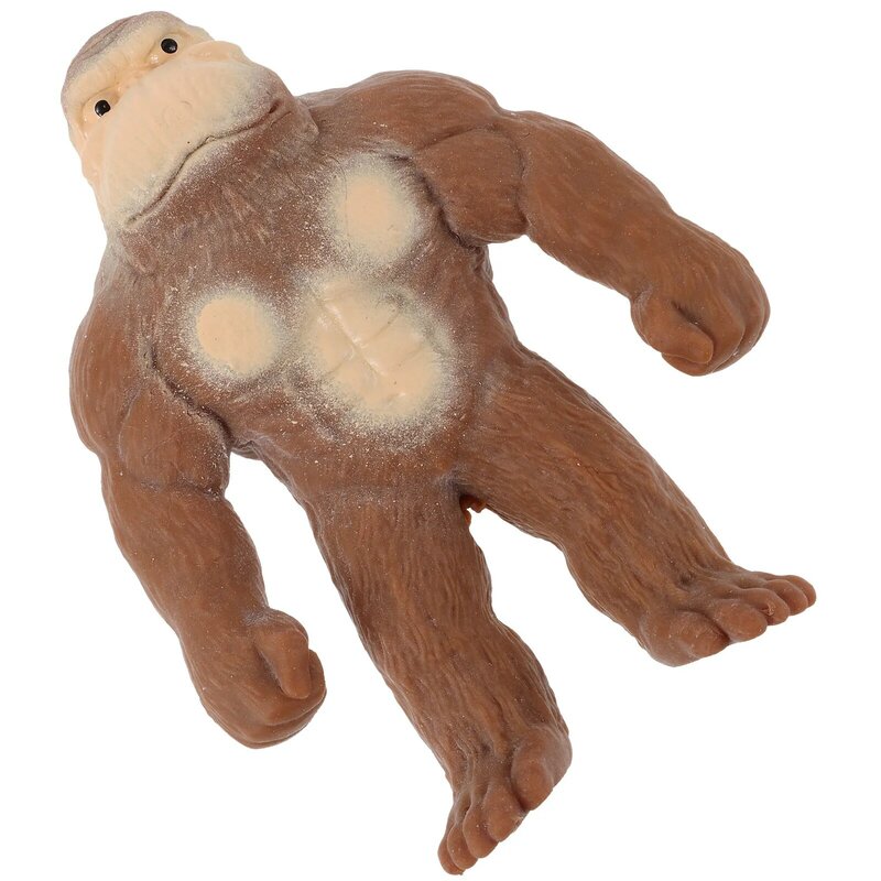 Brinquedo animal elástico dos desenhos animados, brinquedo portátil do aperto do gorila, brinquedo interessante da descompressão
