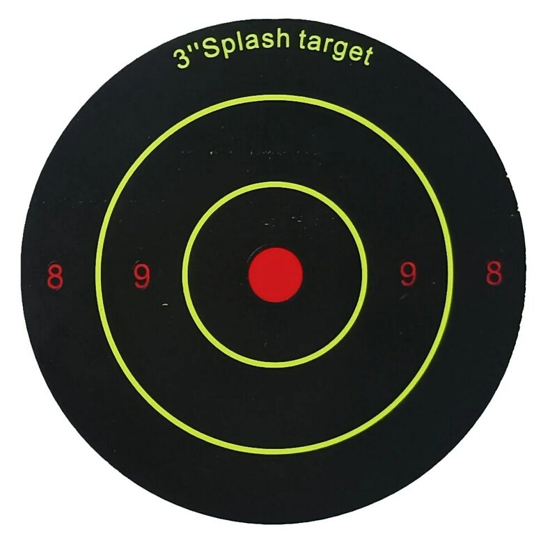 Color-Impact Sticker Alvos com Splatter Splash Effect, Militar Gun Shooting Sport, Outdoor e Indoor, Jogos Familiares, 3 ", 20 pcs