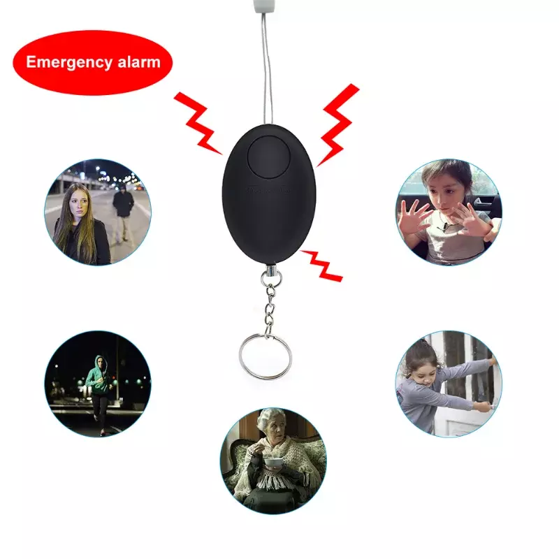 Self Defense Women Alarm 120dB Egg Shape Girl Security Protect Alert Personal Safety Scream Loud Keychain Emergency Alarm