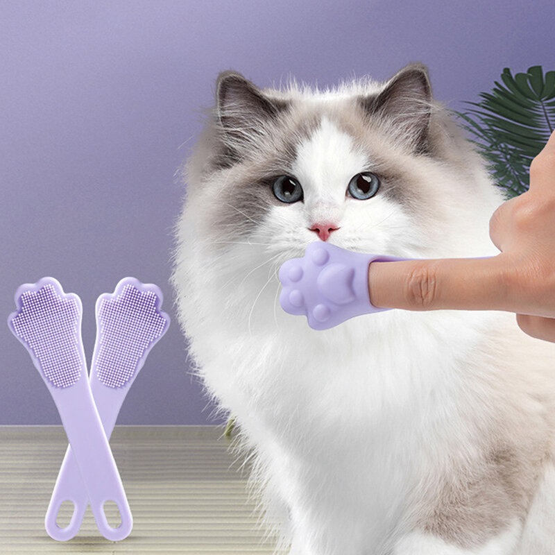 Three Sided Pet Toothbrush Three-Head Multi-angle Toothbrush Cleaning Dog Cat Brush Bad Breath Teeth Care Tool