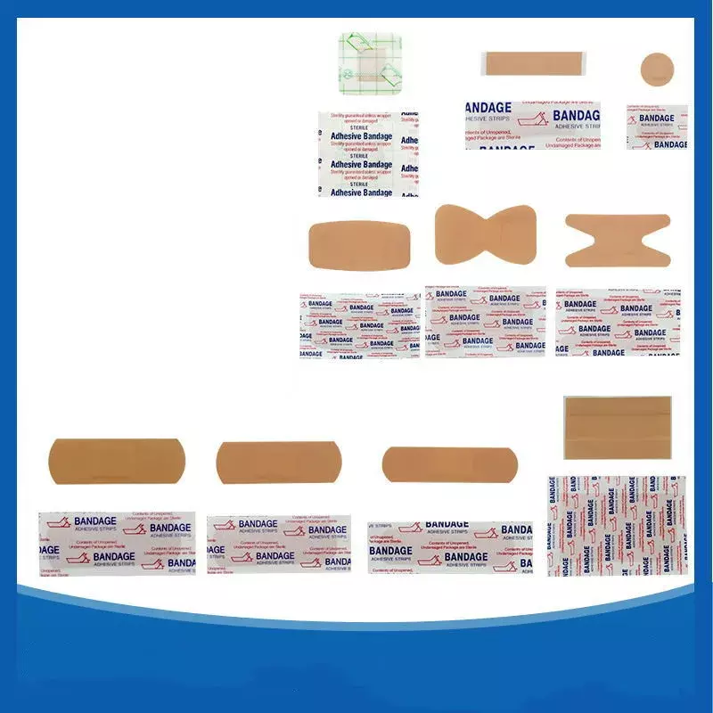 Kit de vendaje impermeable para primeros auxilios, cinta médica transpirable para vendaje de heridas, Kits de emergencia de yeso, 100 unids/lote