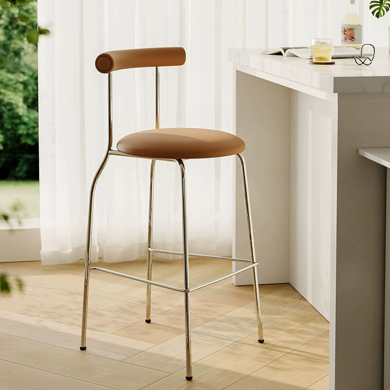 Портативные эргономичные кожаные стулья для кухни, гостиной