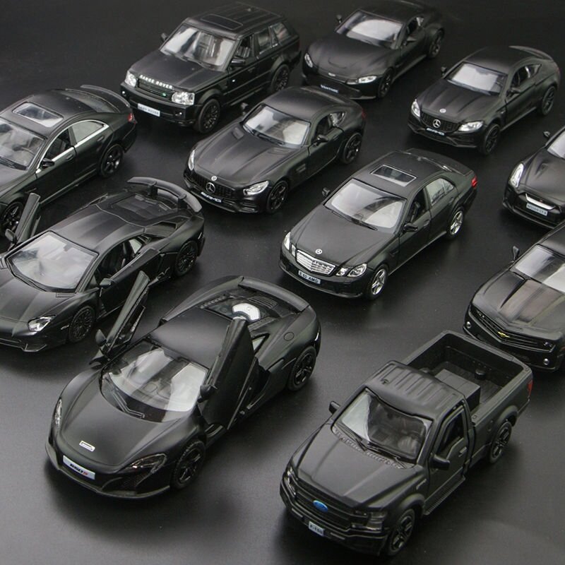 5 pollici metallo auto nero opaco serie T1 Transporter Bus F150 GTR G63 simulazione diecast e veicoli giocattolo RMZ city 1:36 modello in lega