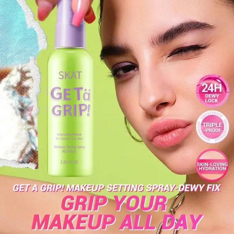60ml Makeup Spray Face Primer Foundation Base Fixer Foundation Spray Lasting Fix Hydrate Make Lasting Waterproof Up Long G9Q7