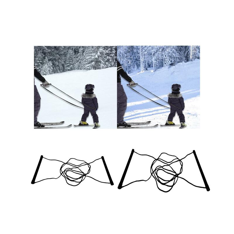 Ski Trainer Strap Durable Speed Control Rod Balanced Turning Aid Strap Ski Harness for Practicing Boys Girls Beginners Skating
