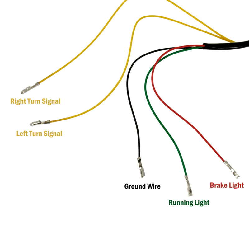 Lampu rem LED sepeda motor, lampu rem belakang perakitan sinyal belok untuk ZX10R Ninja 2016-2018 Z1000 2014-18