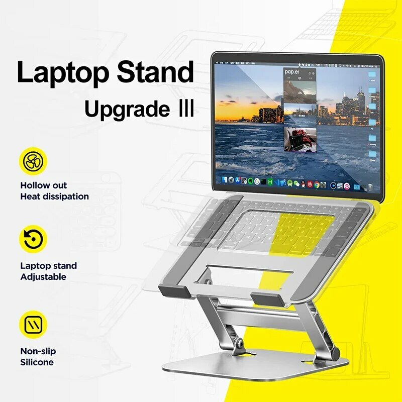 LS515 Składany stojak na laptopa ze stopu aluminium przenośny stojak na notebooka 10-17 cali Macbook Air Pro uchwyt na laptopa