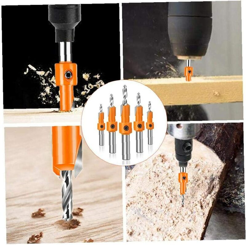 Shank HSS Woodworking Countersink Router Bit Set Screw Extractor Remon Demolition for Wood Milling Cutter