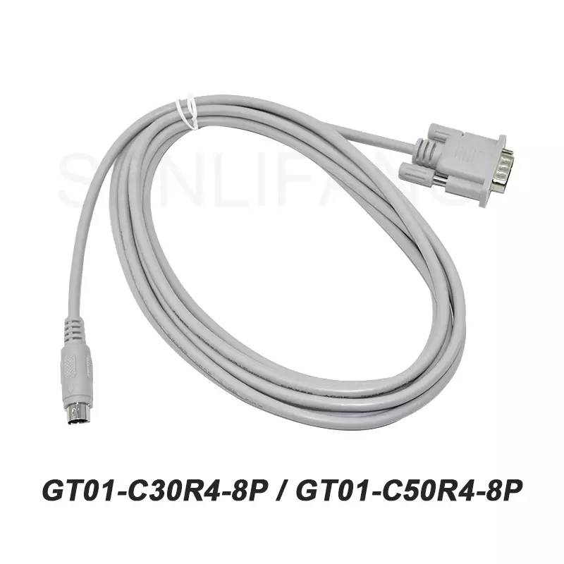 Well Tested GT01-C30R4-8P GT01-C50R4-8P Program Cable PLC For GT11 GT15 GS2110 HMI To FX Series FX1S FX1n FX2n PLC C50R4 C100R4