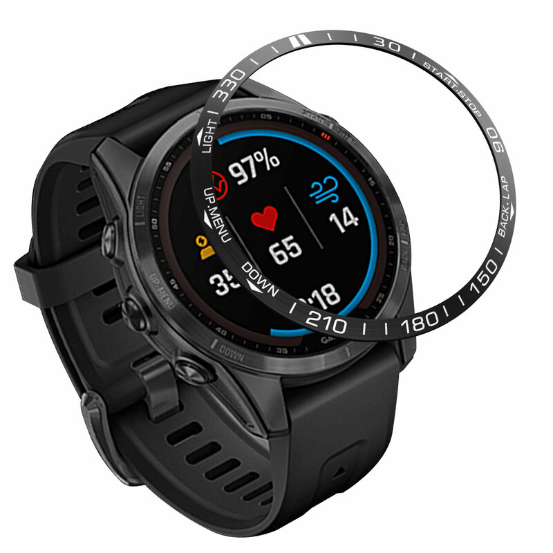 Sapphire Bezel Ring Cover cubiertas covering couvert Smart Watch Sport Adhesive Case Bumper Ring Case For Garmin Fenix 7 7S 7X