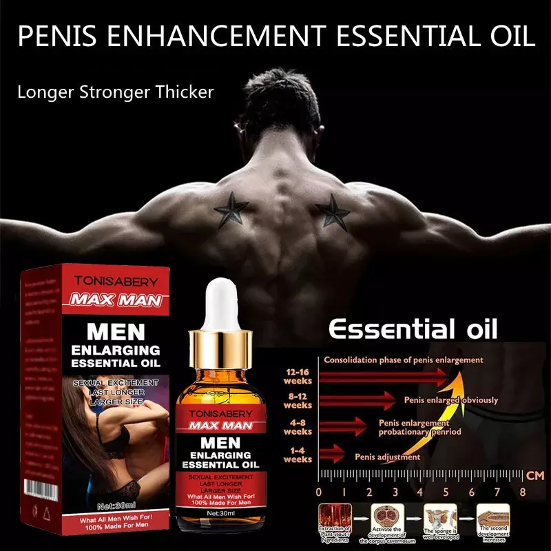 Aceite de masaje para agrandar el pene para hombre, líquido para agrandar el crecimiento, mejora la erección, cuidado de la salud, 2 unidades