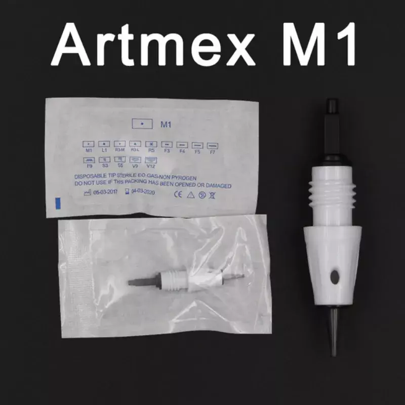 Cartucho de aguja de tatuaje para Microblading, 25 piezas, agujas usadas para máquina de maquillaje semipermanente Artmex V8 V6 V3 PMU, M1 L1 R3 R5 F5 F7
