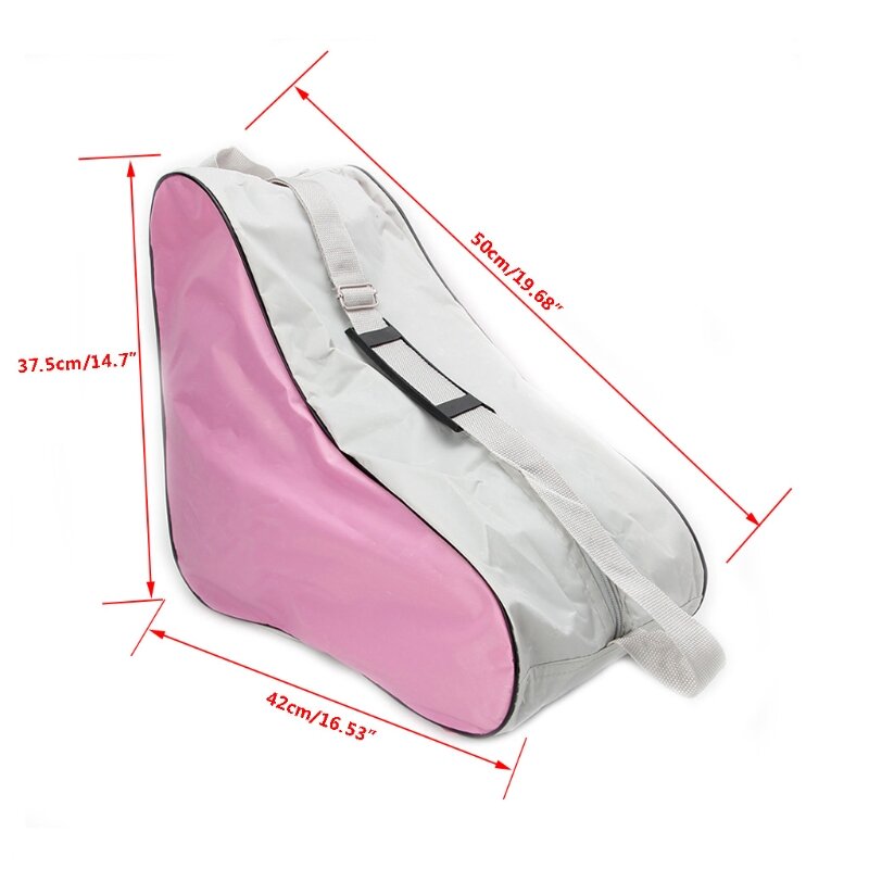 Portable Adjustable Shoulder Strap Roller Skating Bag Kids Ice Skate Carry Bag for Case 448D