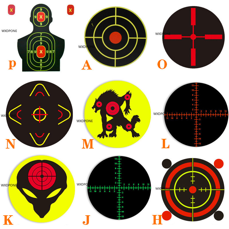 Pegatinas autoadhesivas de 7,50 cm para tiro y caza, pegatina de puntos de objetivo, pegatina de objetivos reactivos, pegatina de entrenamiento de práctica