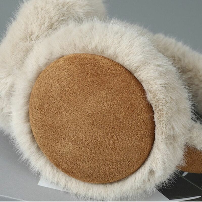 Suede Plush Earmuffs Soft Ear Cap Folding Winter Earmuffs Windproof Thicken Foldable Ear Cover Riding