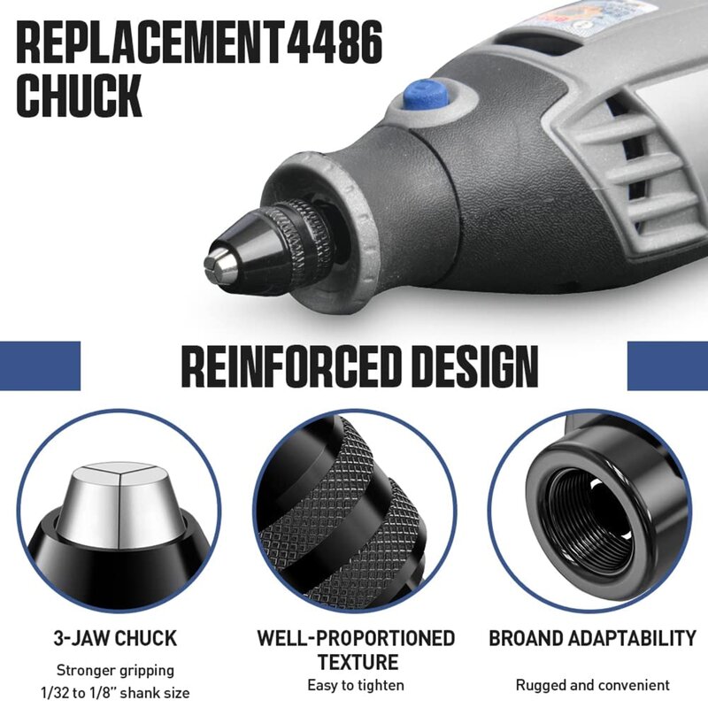 15PCS Mini Drill Collet Chucks forDremel Rotary Tool Replacement 4486 Dropship